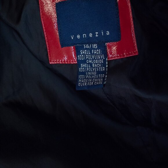 Womens Venezia Polyvinyl red jacket size 14/16 - Picture 9 of 9